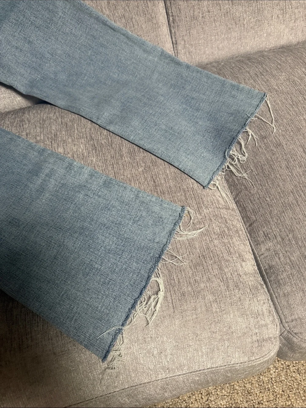 eunina Light Blue Flare Jeans - Cropped Ankle